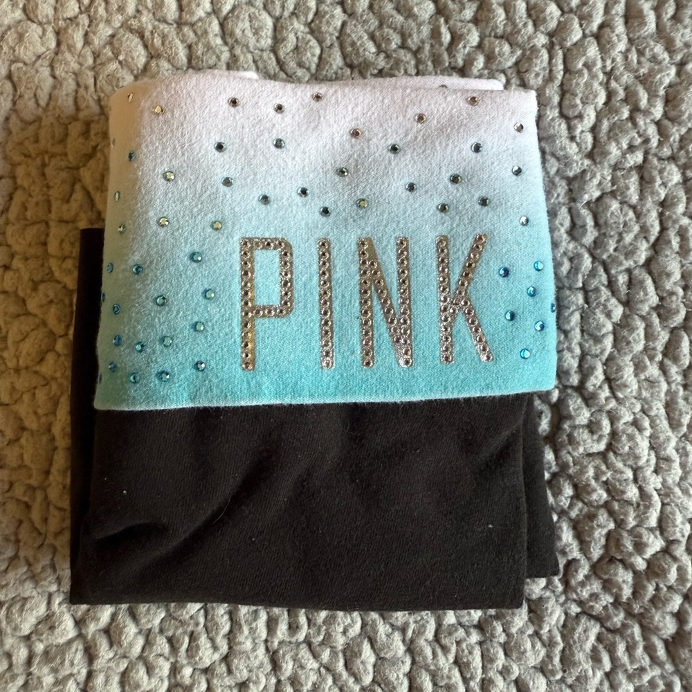 Victoria's Secret PINK Black and Blue yoga shorts